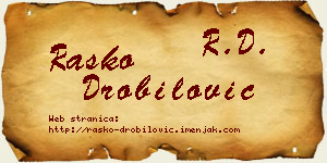 Raško Drobilović vizit kartica